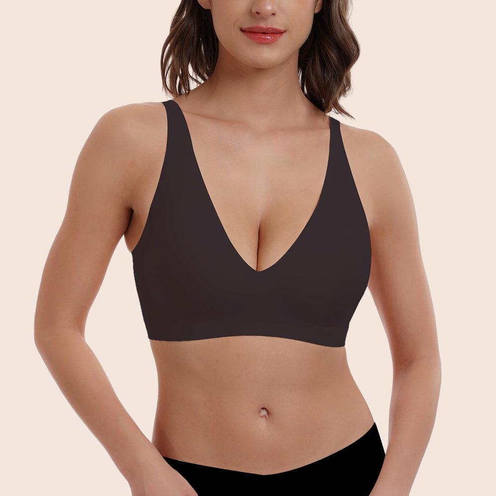 NoriNova - Deep V-Neck Wirefree Seamless Everyday Bra