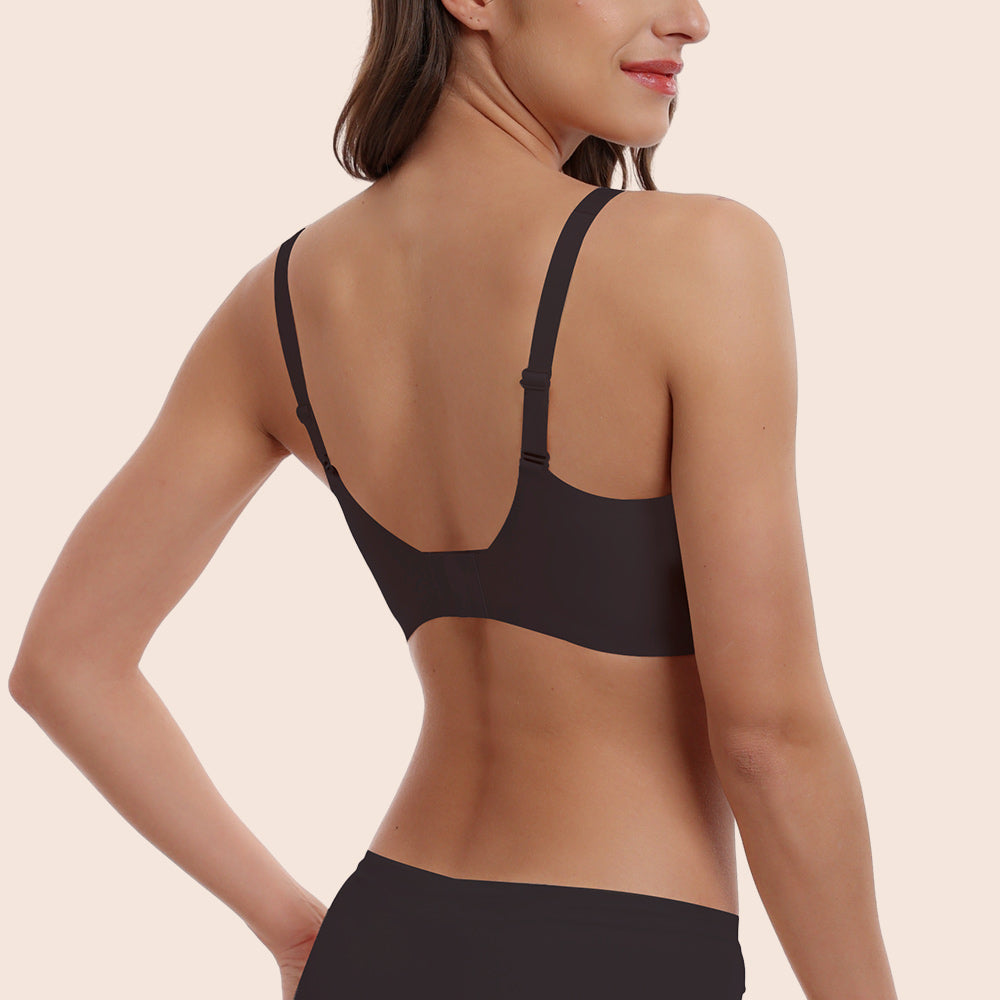 NoriNova - Deep V-Neck Wirefree Seamless Everyday Bra