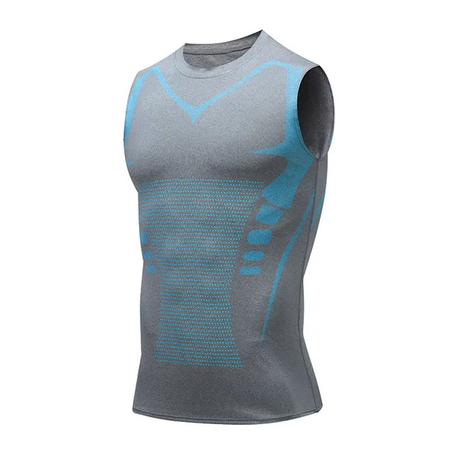 NoriNova - Men's Ionic Shaping Vest | 2024 new version of ice silk fabric for men to build a perfect body with tummy tightening Shirts
