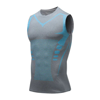 NoriNova - Men's Ionic Shaping Vest | 2024 new version of ice silk fabric for men to build a perfect body with tummy tightening Shirts