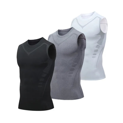 NoriNova - Men's Ionic Shaping Vest | 2024 new version of ice silk fabric for men to build a perfect body with tummy tightening Shirts