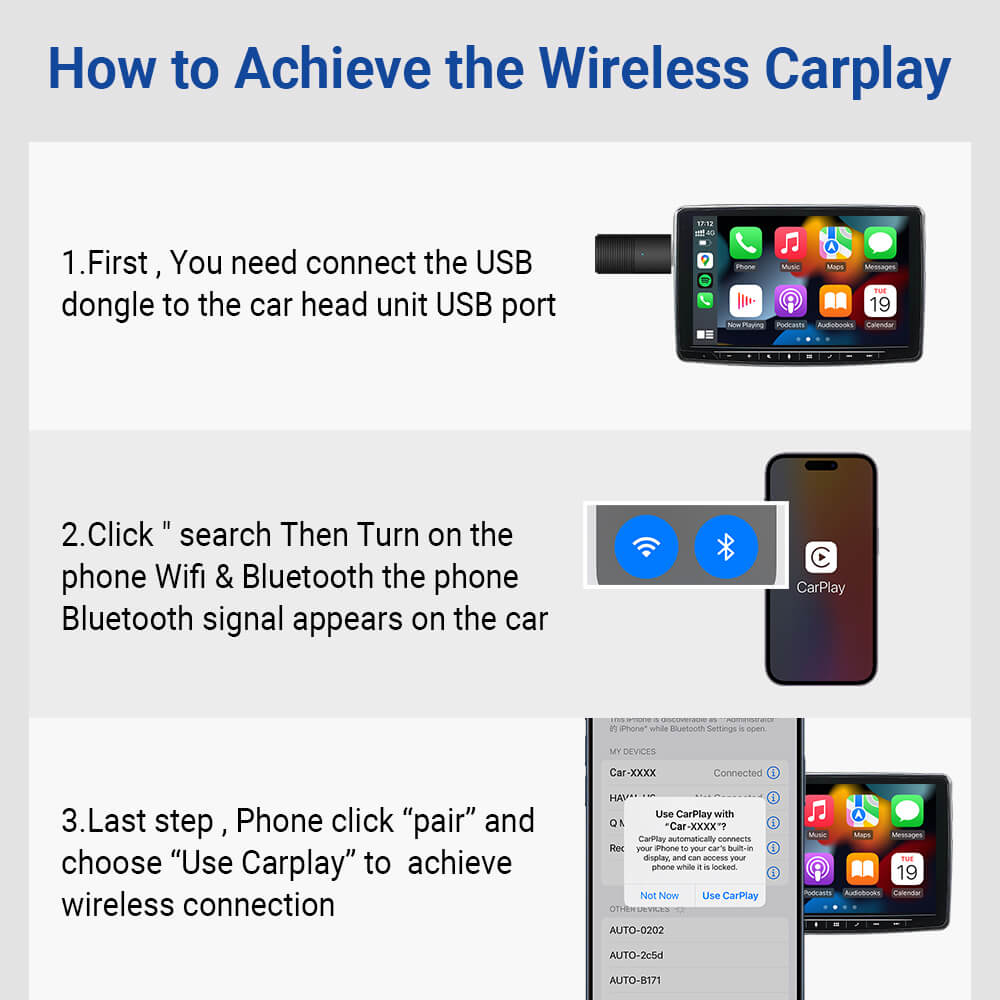 NoriNova - Mini Wireless CarPlay Adapter| Android Auto Adapter