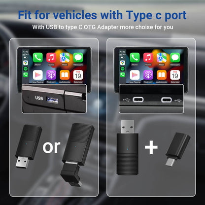 NoriNova - Mini Wireless CarPlay Adapter| Android Auto Adapter